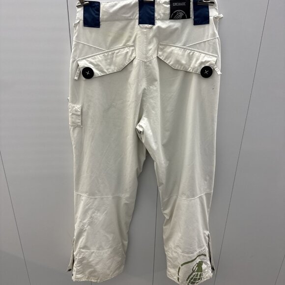 Grenade Men’s Snowboarding Pants Size Small 34x30 White Adjustable Waist - Picture 1 of 16